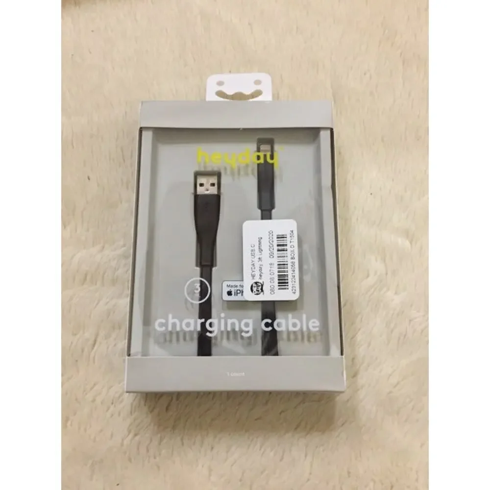 heyday™ 3' Lightning to USB-A Flat Cable - Black